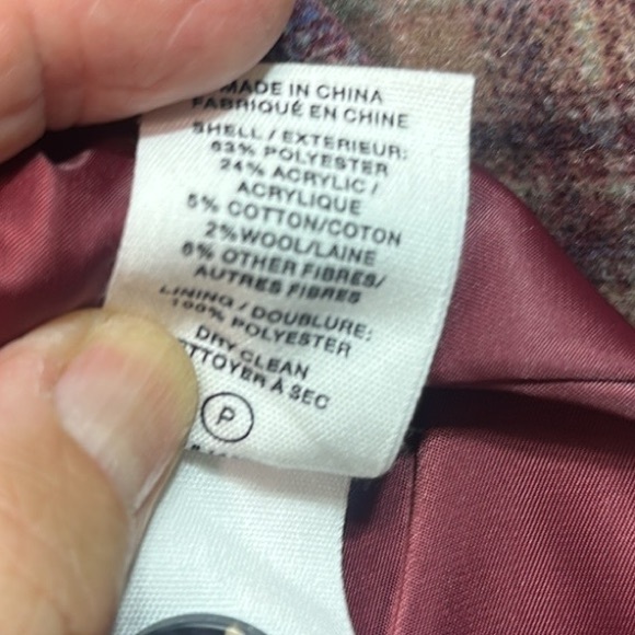 Avec Les Filles Plaid Pattern Boyfriend Long Blazer Coat Academia Preppy Size S - Picture 6 of 6